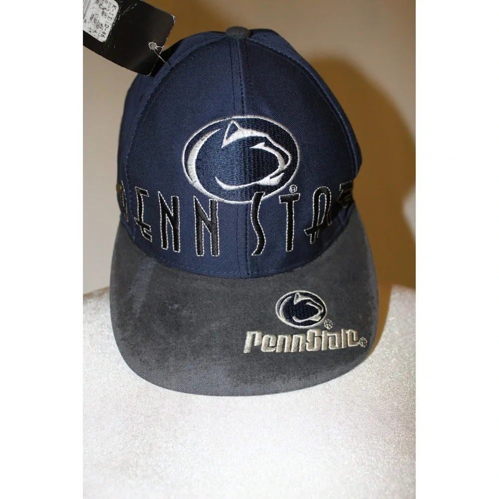 VTG Penn State Nittany‎ Lions Top of the World Snapback Hat Navy Grey 90s NWT